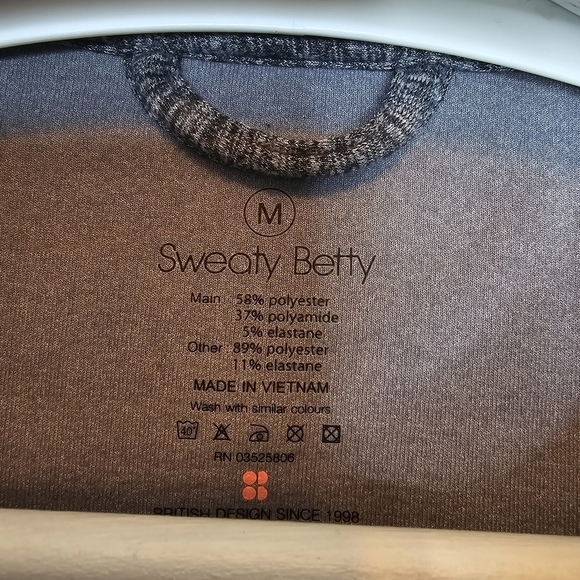 SWEATY BETTY Zip Up Crop Scuba Jacket Grey Women Medium Thumbhole Sleeves Pocket - Picture 9 of 11